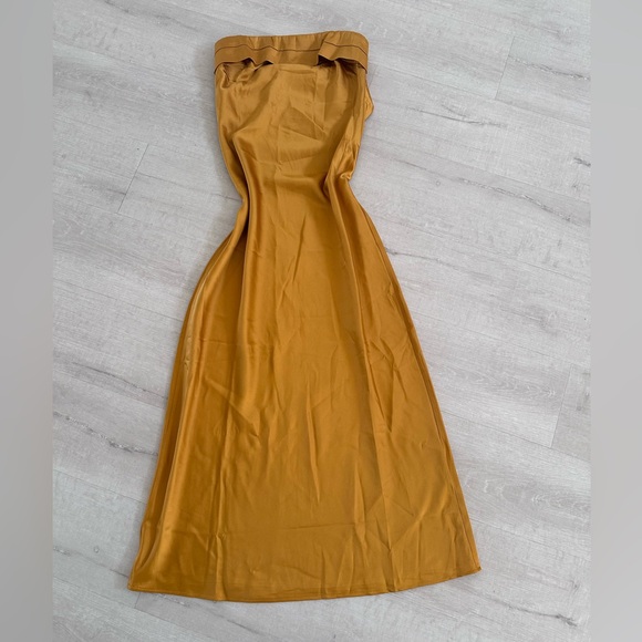 Hello Molly Strapless Maxi Dress – Golden Orange – Size L (US 8) – NWT - Picture 4 of 10